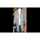 Nicole Farhi Grey Suede Ladies Coat - Full length with shearling lining. As new size 10.