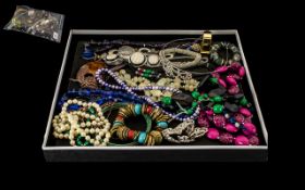 A Good Selection of Costume Jewellery to include numerous assorted beads,