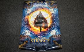 Stunning First Edition Upright Quad ‘Marvels Doctor Strange’ Signed By 8 Cast & Crew.