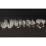 A Good Collection of Thomas Webb Hand Cut Crystal Glass Ware to include a set of four sherry