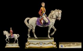 Capodimonte Ltd and Numbered Edition Superb Handpainted Porcelain Figure of the Duke of Wellington