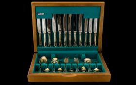 Canteen of Cutlery by Osbourne, housed in original wooden storage box.