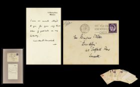 Winston Churchill Memorabilia - A Signed Facsimile Letter by Winston Churchill Himself In The