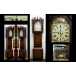A 19th C Mahogany Long Case Clock of large proportions.