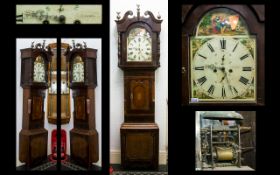 A 19th C Mahogany Long Case Clock of large proportions.