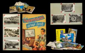 Small Collection of Modern Postcards including a Television Scrap Book containing mainly modern