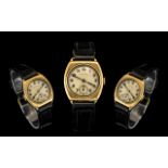Rolex - Gentleman's Precision 9ct Gold Cushion Shaped Cased Mechanical Wrist Watch,