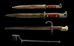 Military Mixed Lot To Include A German WW2 K98 Bayonet & Scabbard The Blade Marked Robert Klaas