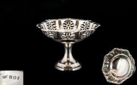 Silver Pedestal Dish.