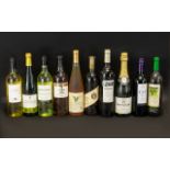 Collection of Ten Bottles of Assorted Wine to include Argento Chardonnay; Montpammasse Vin Mousseux;
