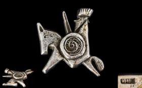 Irish Silver Statement Brooch.