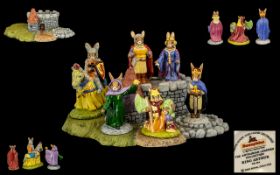 Royal Doulton Bunnykins Arthurian Legend Collection of Six Figures In Total.