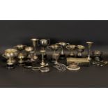 Collection of Plated Ware to include eleven trophies of various shapes and sizes;