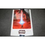Stunning First Edition Upright Quad ‘Star Wars The Last Jedi’ Signed By Two Main Cast & Crew.