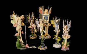 A Collection of Six Hand Made Fairy Resin Figures by Michael Talbot, including Abigail, Sun Kissed,