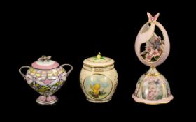 A Collection of Three Ardleigh Elliott Music Boxes 'Take Time To Love', 'Silken Wings',