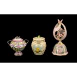 A Collection of Three Ardleigh Elliott Music Boxes 'Take Time To Love', 'Silken Wings',