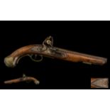 George III Flintlock Service Pistol, 9 Inch Steel Barrel With Various Proof Marks,