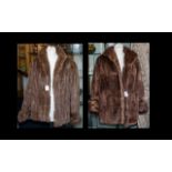 Two Ladies Medium Brown Fur Coats comprising one mink, one musquash.