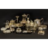 A Collection of Assorted Silver Plated Ware to include teapot, water jug,