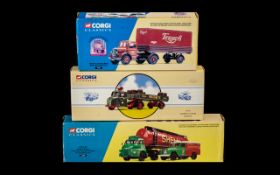 Collection of Vintage Corgi Classic Boxed Lorries comprising Watneys Scammell Scarab;