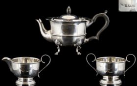 Edwardian Period Stylish Sterling Silver Bachelors Teapot. Hallmark Birmingham 1901. Approx 4.