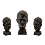 Hitler Cast Bust. Heavy Cast bust of Hitler, stands at 8 inches high, please see accompanying image.
