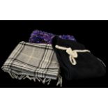 Collection of Winter Scarves comprising: Alice Hannah vintage style lambswool and angora scarf in