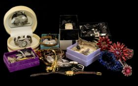 Collection of Vintage & Contemporary Costume Jewellery comprising assorted bracelets including a