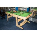 A J and R Table Sports Snooker and Pool Table, Includes 2 cues, triangles and scoring board.