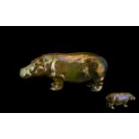 Antique Luster hippopotamus.