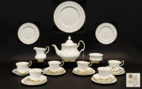 A Royal Albert Part Teaset ' Val Dior' comprising of 5 small plates, 6 tea cups, 6 saucers,