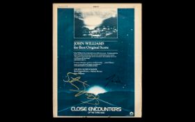 Rare First Edition Long Out Of Print 'Close Encounters' Promo Signed By 2 Legends.