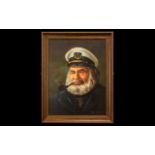 Lee Young 1914 - 1988 Signed Oil on Board - Titled ' Old Ships Captain ' Signed to Lower Right. 16.
