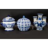 A Collection of Mid 20thC Chinese Blue and White Pottery comprising of 1.