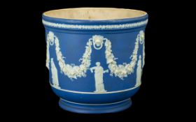 A Large Wedgwood Jasper Ware Jardiniere.