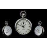 British Military Nero Lemania Stainless Steel Cased Stopwatch, Marked to Back Plate 2GPO-GGW63-