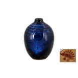 Japanese Mid 20th Century Attractive Blue Hares Fur Glaze Small Vase of excellent proportion.