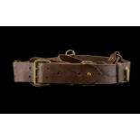 British Army Officers Leather Sam Browne Belt, With Shoulder Strap.