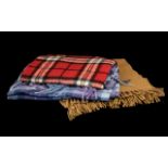 Collection of Cashmere Winter Scarves comprising a Lochmere 100% cashmere scarf in plaid shades of
