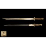 United Kingdom Pattern 1907 Bayonet With Scabbard. Marked Wilkinson 1907, Overall Length 23 Inches.