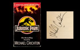 Brilliant Acclaimed Novel ‘Jurassic Park’ 1991 Edition Signed By The Late Author.