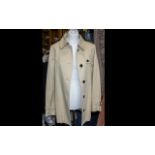 Burberry Raincoat - Beige with Traditional House Half Lining. As new.