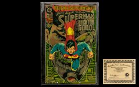 Superman Comic Limited Edition Signed by Jerry Siegel. No 82 - October 1993.