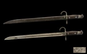 Japanese Model 1897 Bayonet And Scabbard, Overall Length 20.5 Inches.