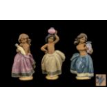 Lladro Gres Trio of Figures - all in first quality mint condition as follows: 1) Little Peasant