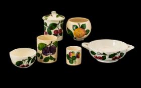 A Small Collection of Plichta London England Wemyss Pottery (6) items in total.