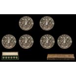 French - Early 20th Century Set of Six W