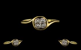 Antique Period 18ct Gold Diamond Set Dre