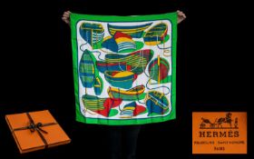 Hermes Silk Scarf: Thalassa by Pierre Pe